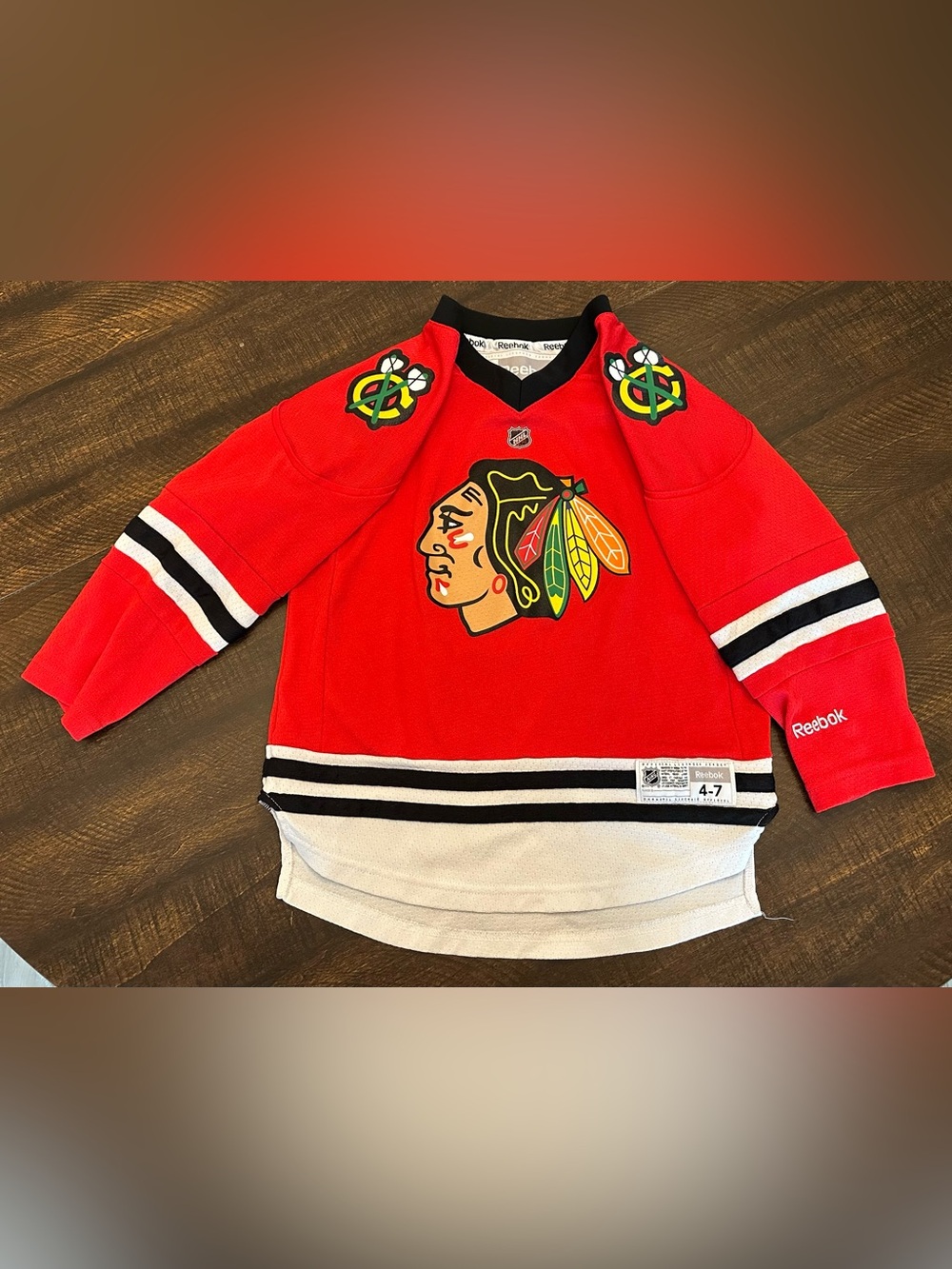 Reebok Chicago Blackhawks Jersey Youth 4-7
